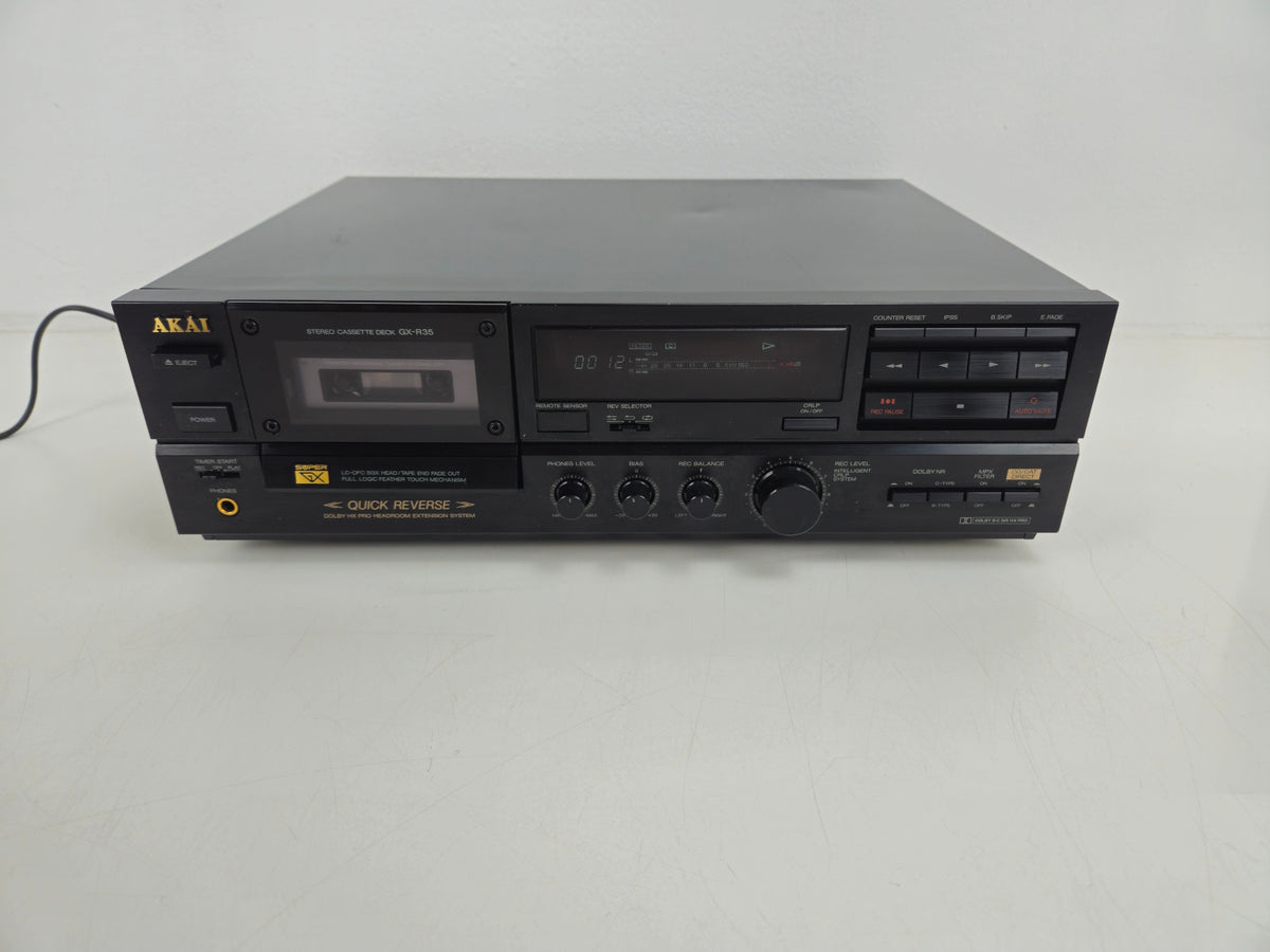 Akai - GX-R35 - Quick Reverse Cassette Deck - GX-head - Serviced (New Belt)