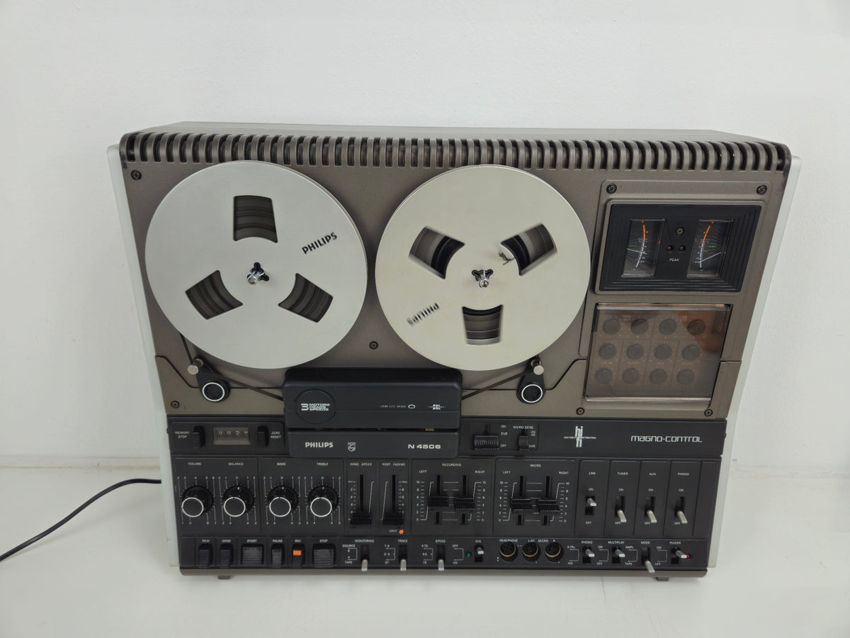 Philips - N4506 - Stereo Spoelenrecorder - Onderhouden (Nieuwe snaren)