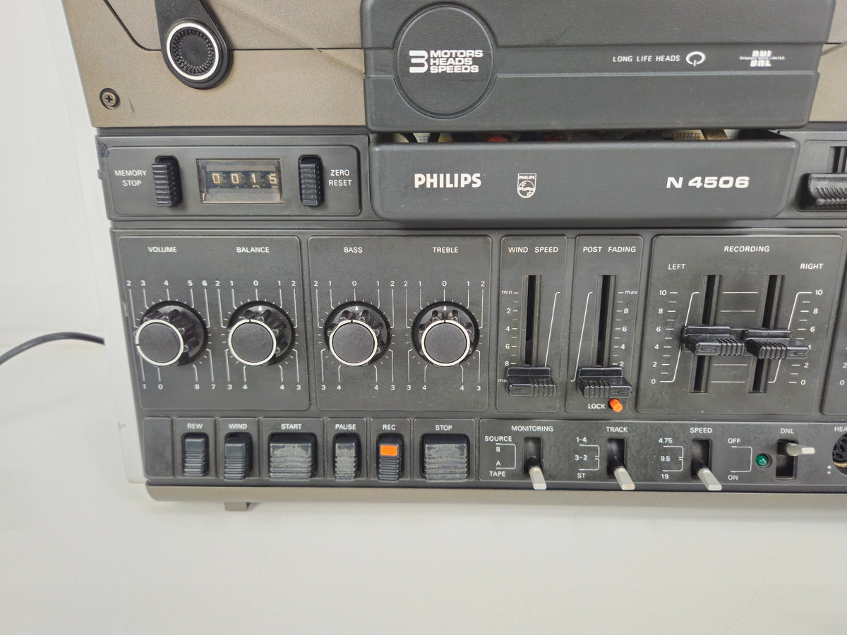 Philips - N4506 - Stereo Spoelenrecorder - Onderhouden (Nieuwe snaren)