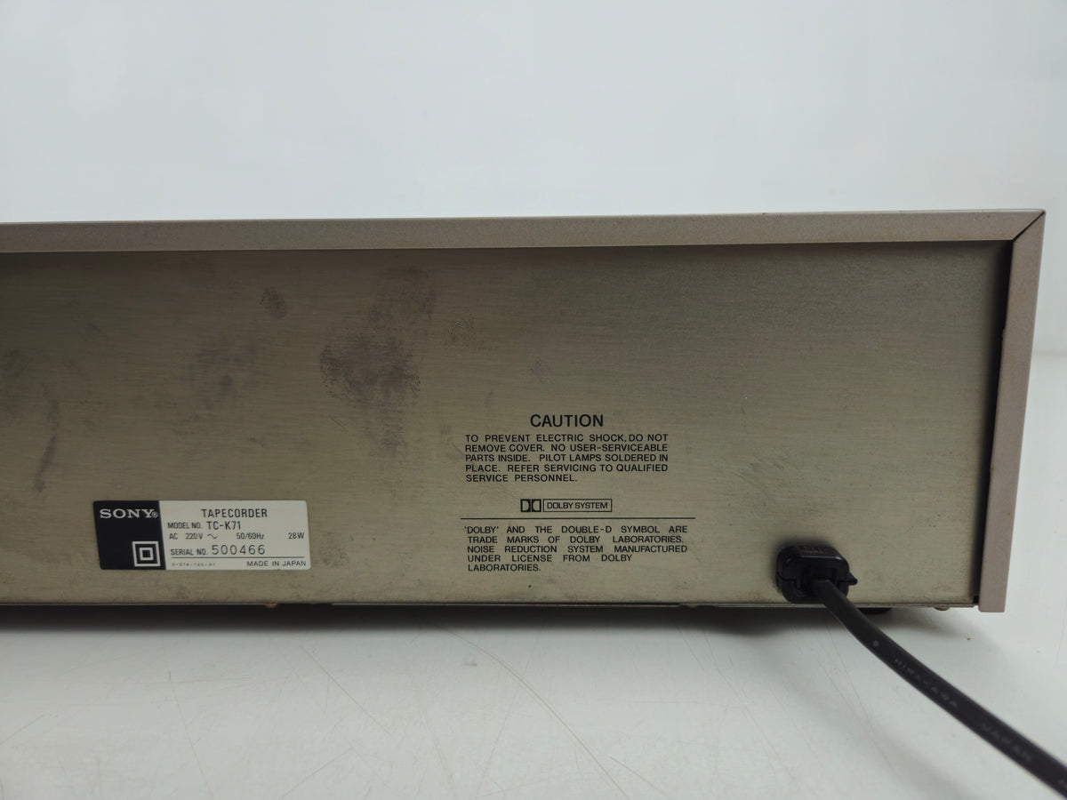 Sony - TC-K71 - Stereo 3-kops cassettedeck