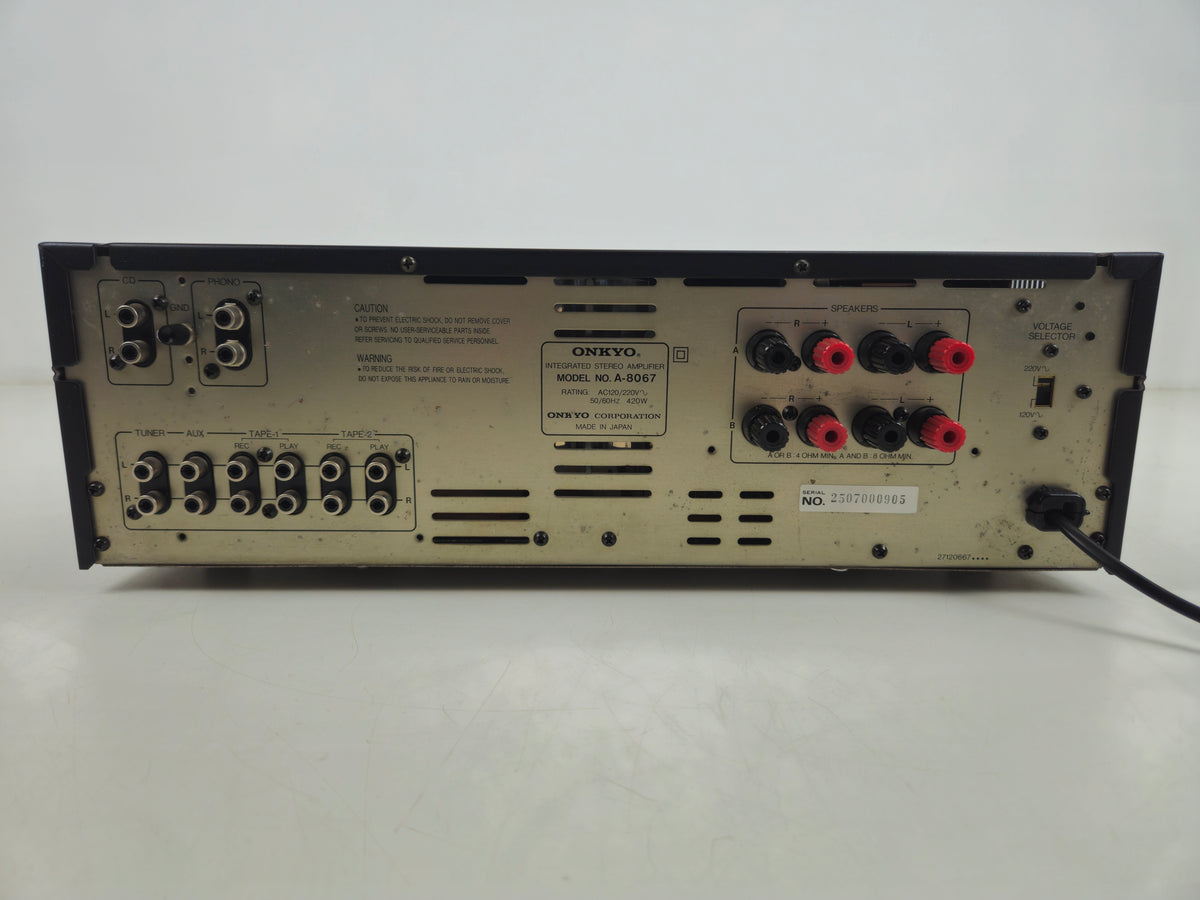 Onkyo - A-8067 - Integrated Stereo Amplifier - Mint - Serviced (Caps Replaced)
