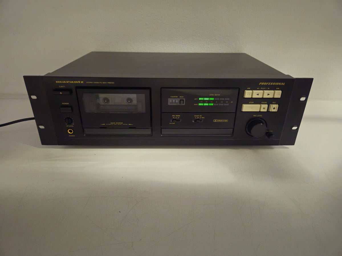 Marantz - PMD 501 - Cassettedeck - Nieuwe snaren - Rackmontage