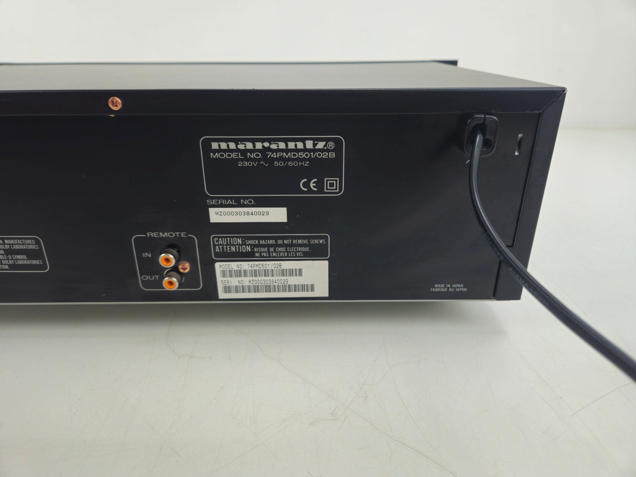 Marantz - PMD 501 - Cassettedeck - Nieuwe snaren - Rackmontage