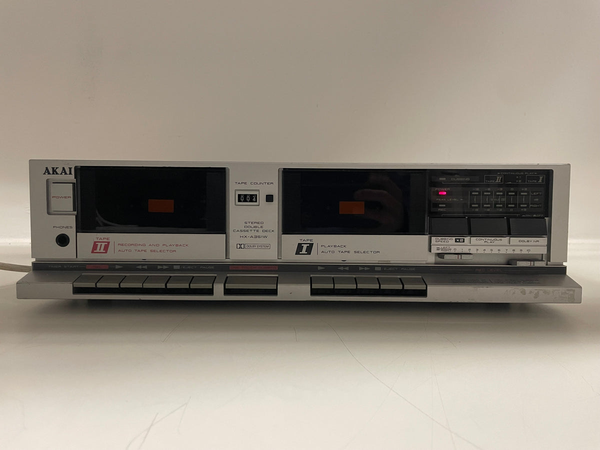Akai - HX-A351W - Dubbel Cassettedeck - Nieuwe Aandrijfriemen