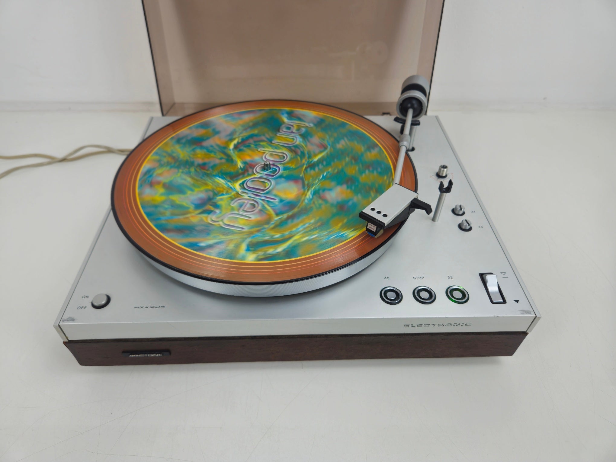 Aristona (Philips) - AR8540 - Snaaraangedreven Vintage Platenspeler - GP400 - Nieuwe Snaar