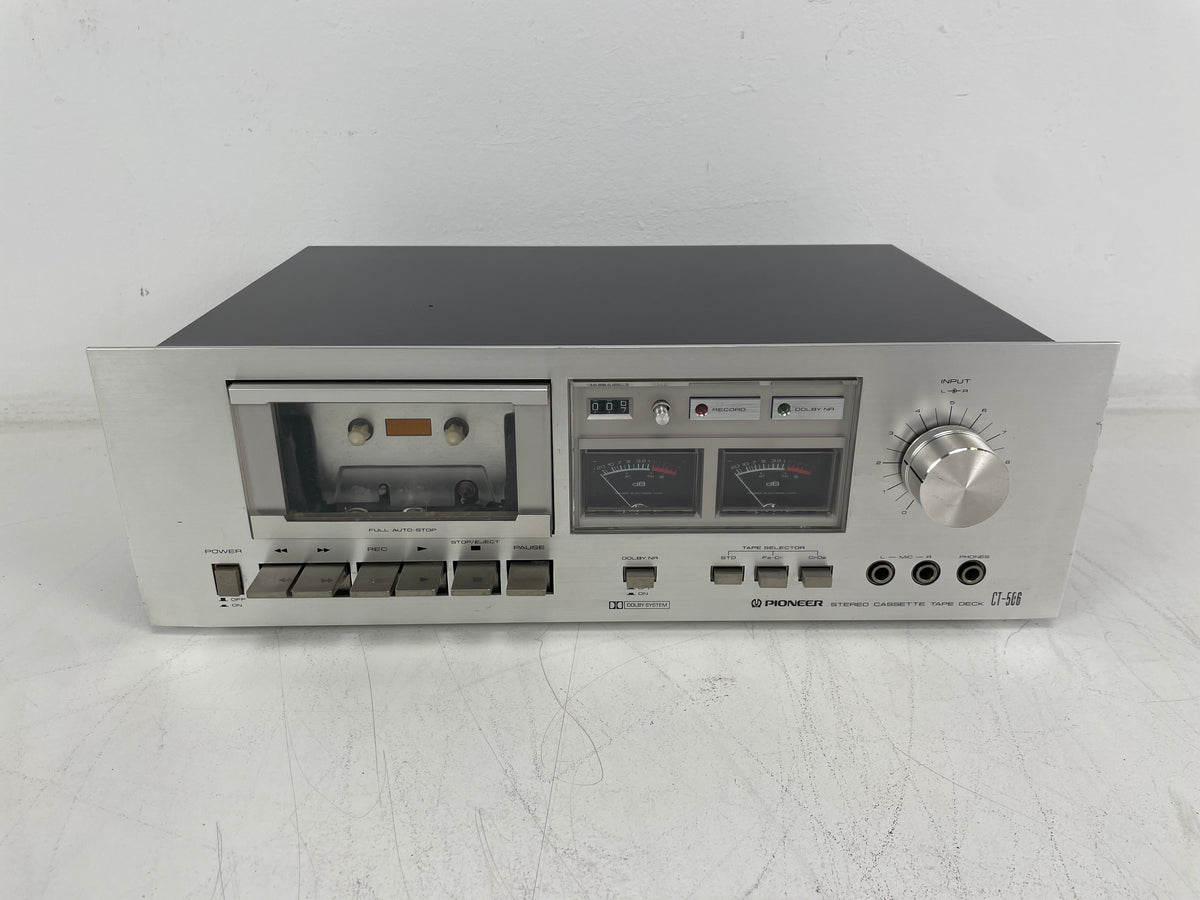 Pioneer - CT-506 - Stereo Cassettedeck - 2-Kops - Gereviseerd (Gerepareerd/Nieuwe Snaren)