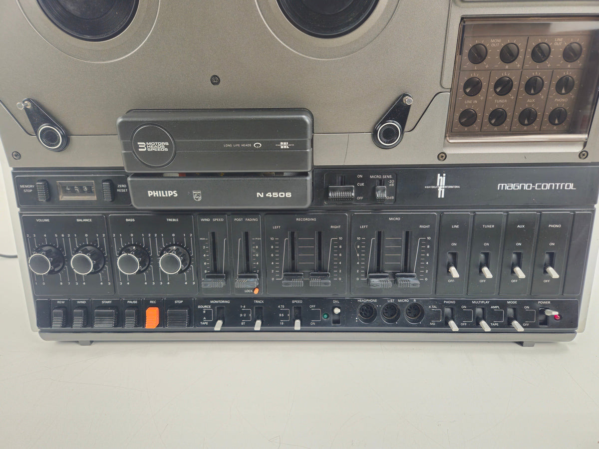 Philips - N4506 -  Stereo Tape Deck - Dust Cover - New Belts (nr2)