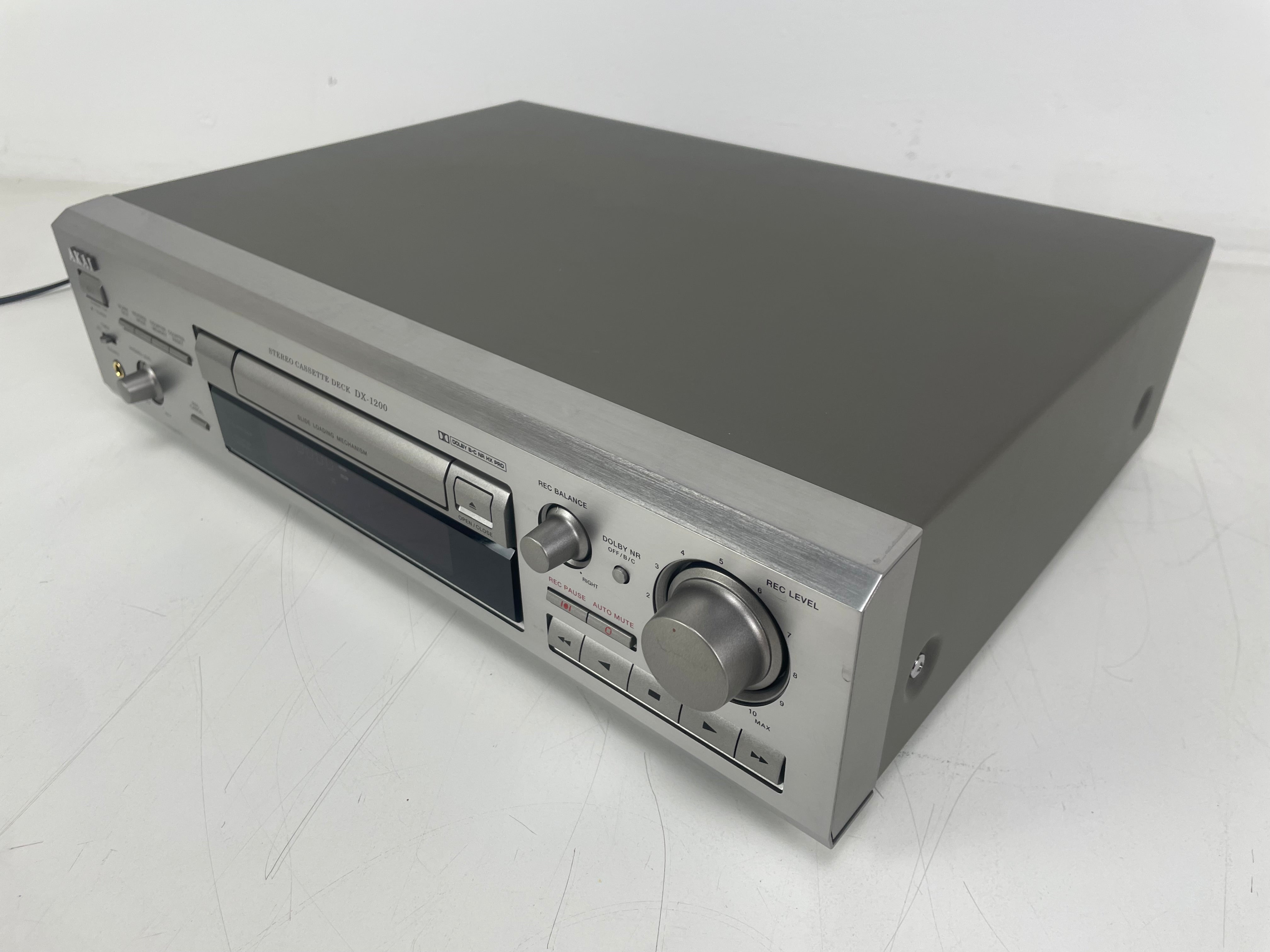 Akai - DX1200s - Cassettedeck - Incl. Handleiding/Originele Doos/Afstandsbediening - Als Nieuw
