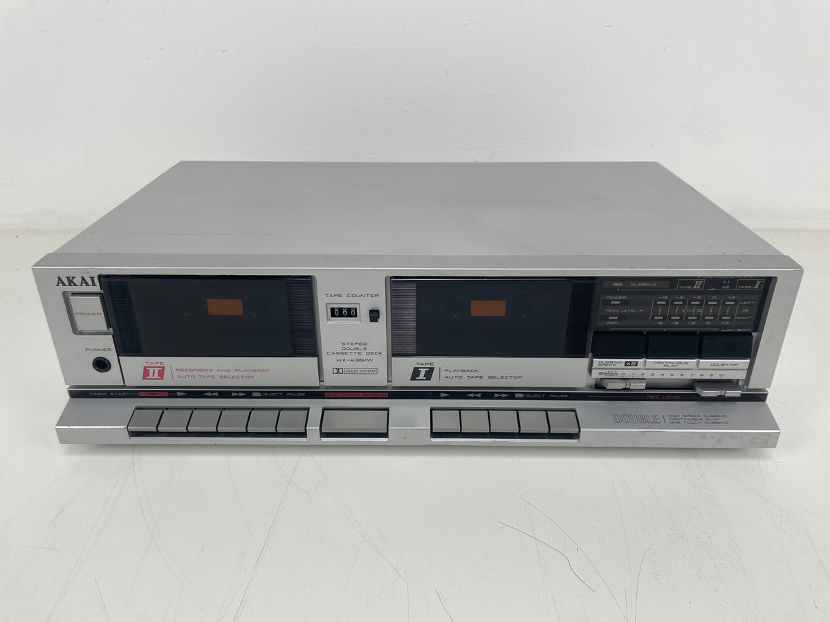 Akai - HX-A351W - Dubbel Cassettedeck - Nieuwe Aandrijfriemen