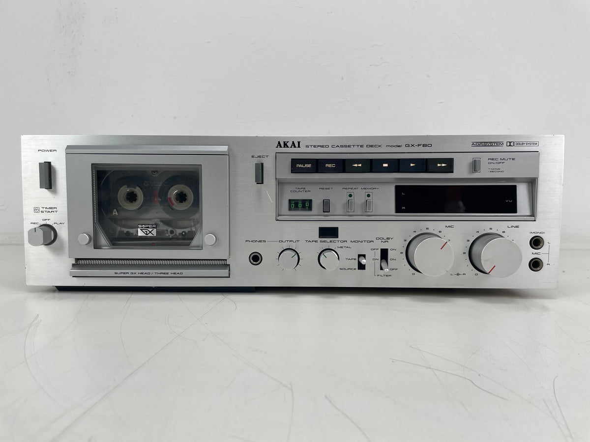Akai - GX-F80 - Stereo Cassette Deck - GX-Head - 3-Head - Serviced