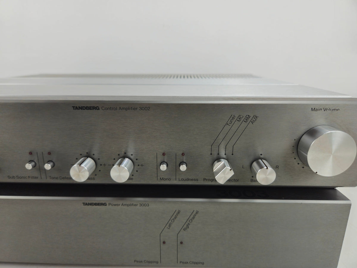 Tandberg - 3002 Control Amplifier - 3003 Power Amplifier - Set - Fully Serviced