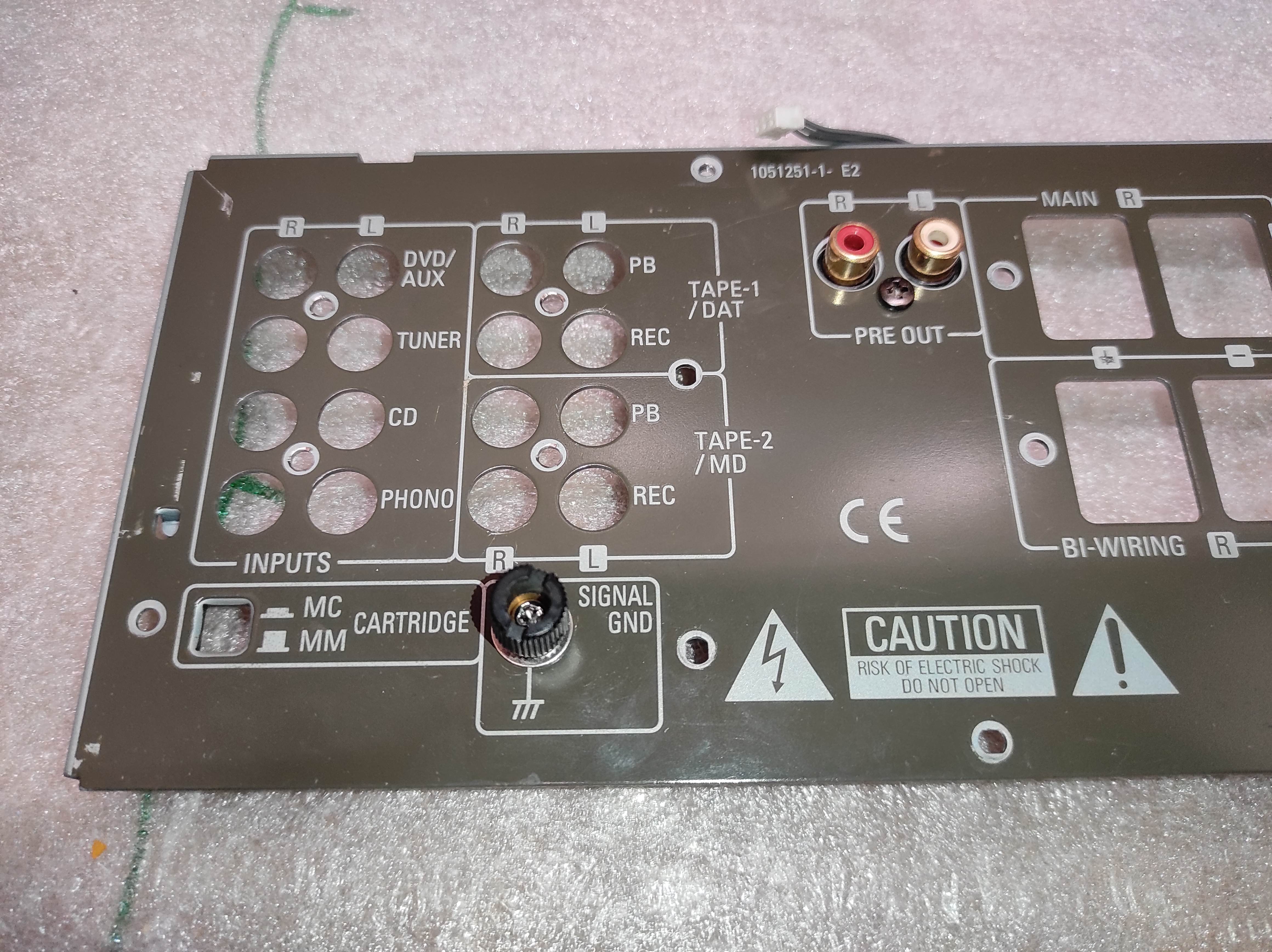 Denon - PMA-1500R - achterpaneel, gebruikt