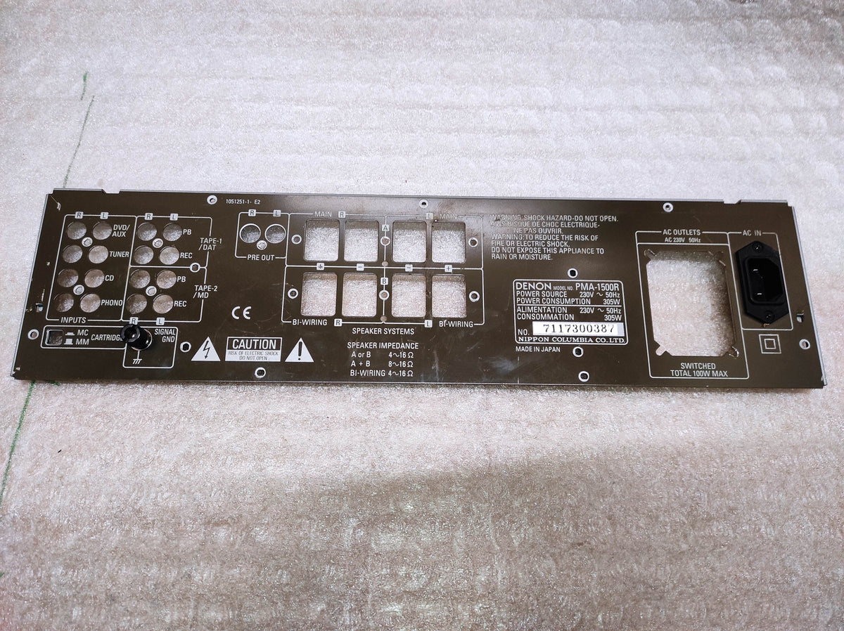 Denon - PMA-1500R - achterpaneel, gebruikt