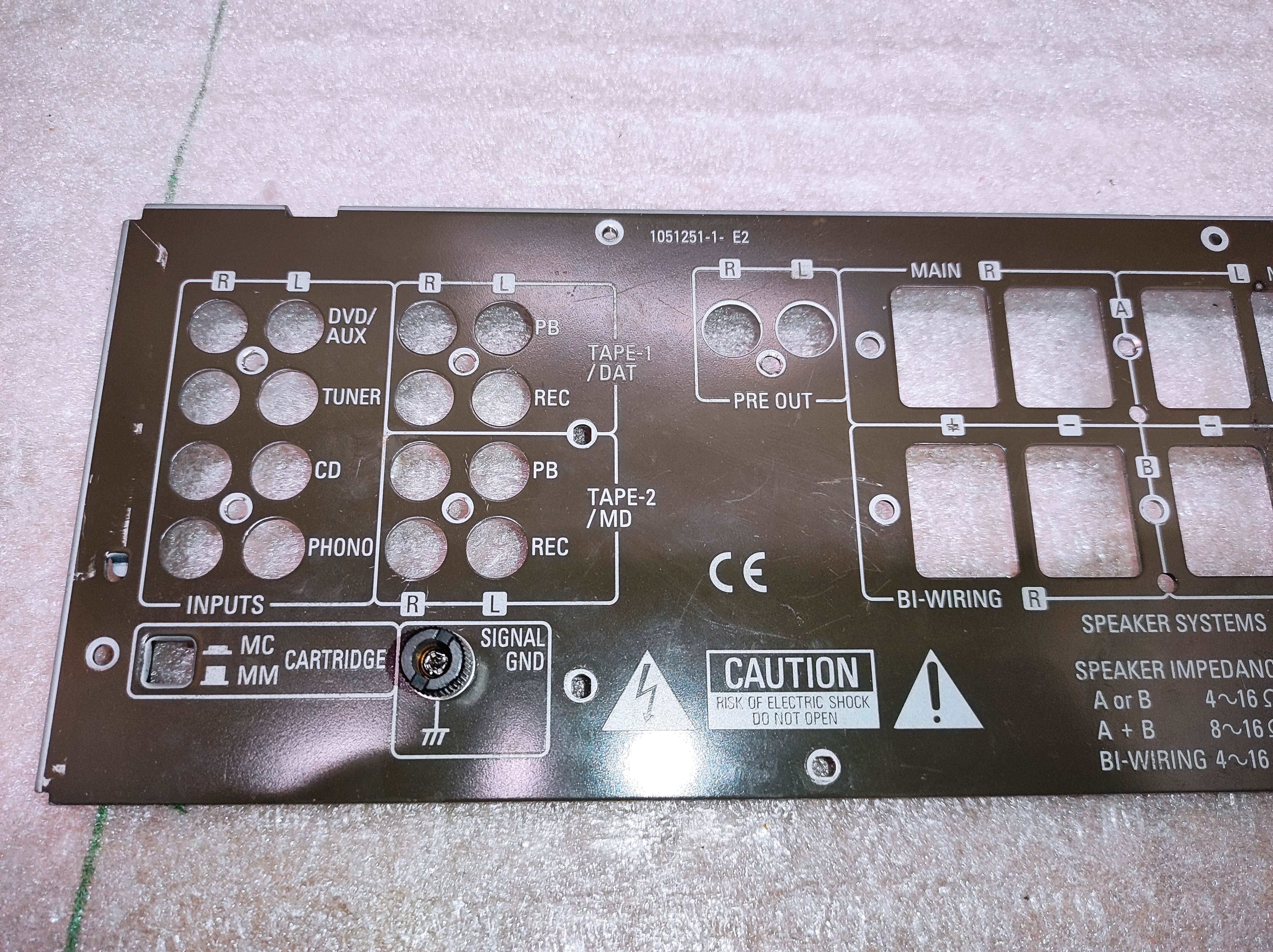 Denon - PMA-1500R - achterpaneel, gebruikt