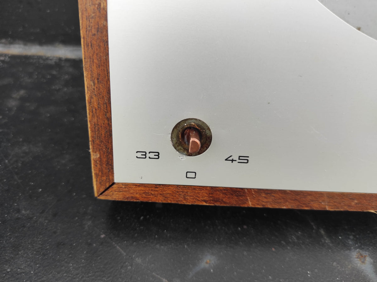 THORENS TD-150 MKII houten behuizing met frontplaat gebruikt