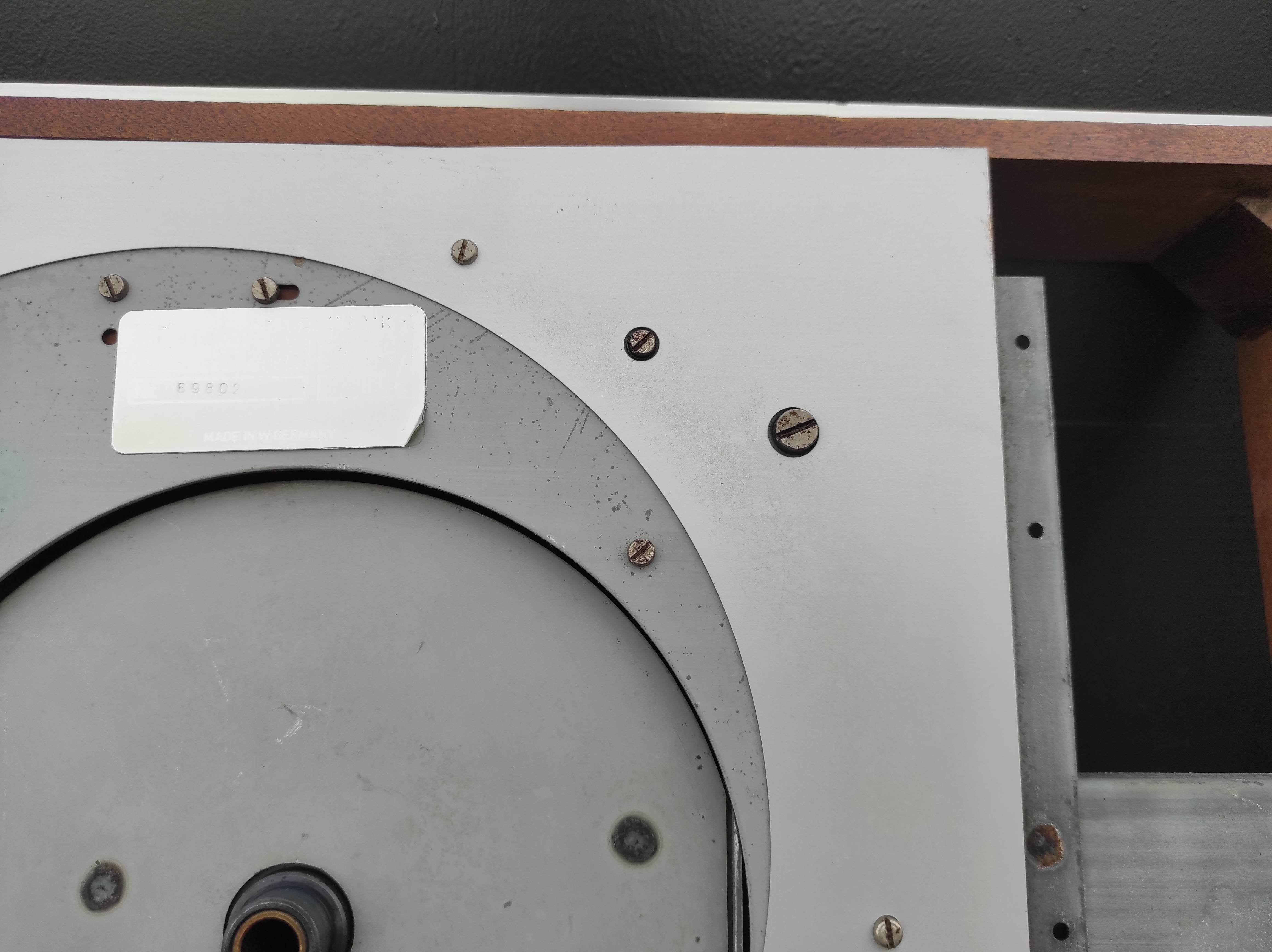 THORENS TD-150 MKII houten behuizing met frontplaat gebruikt