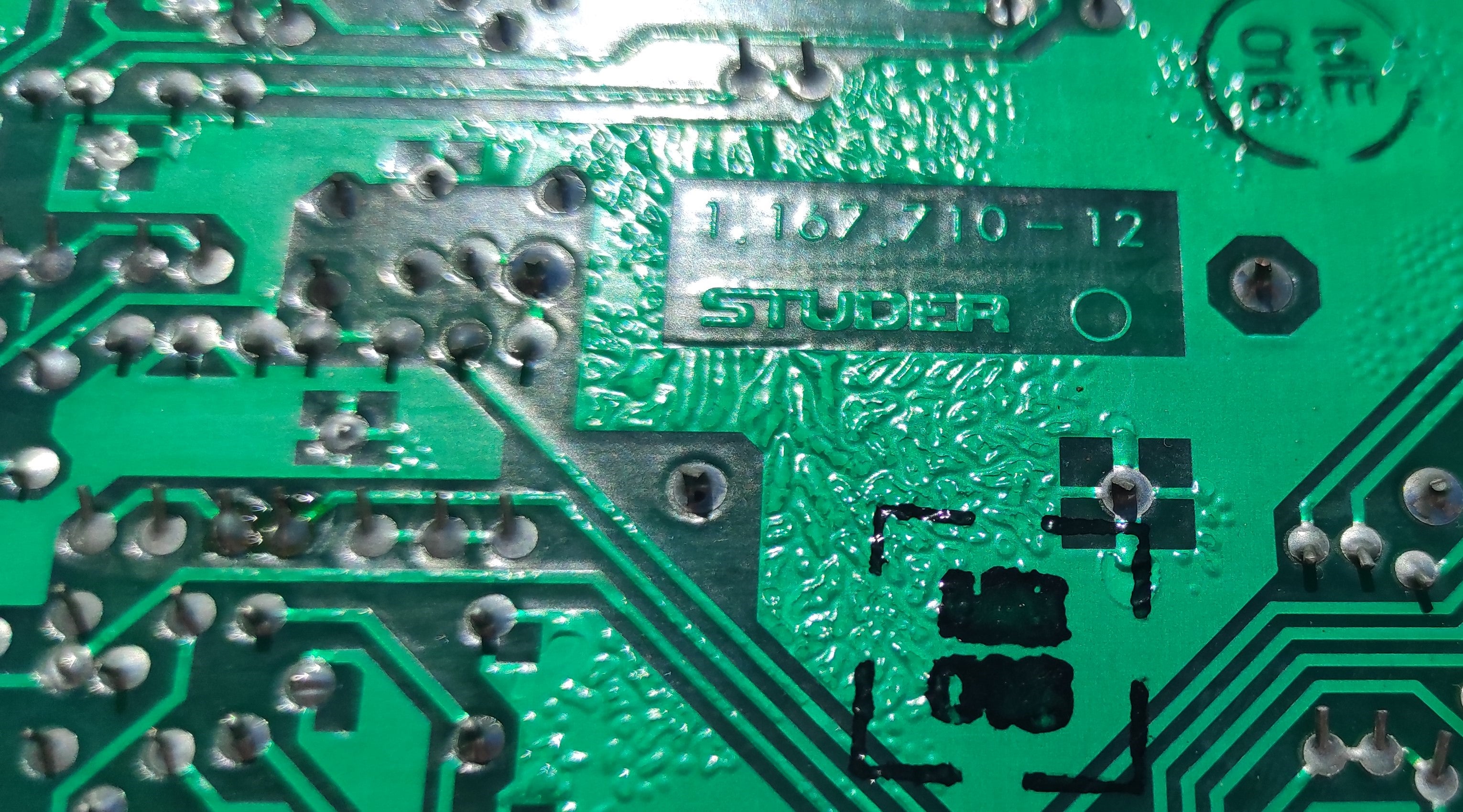 Studer ReVox B67 1.167.710-12 reproduce amplifier PCB not tested, traces of corrosion #1