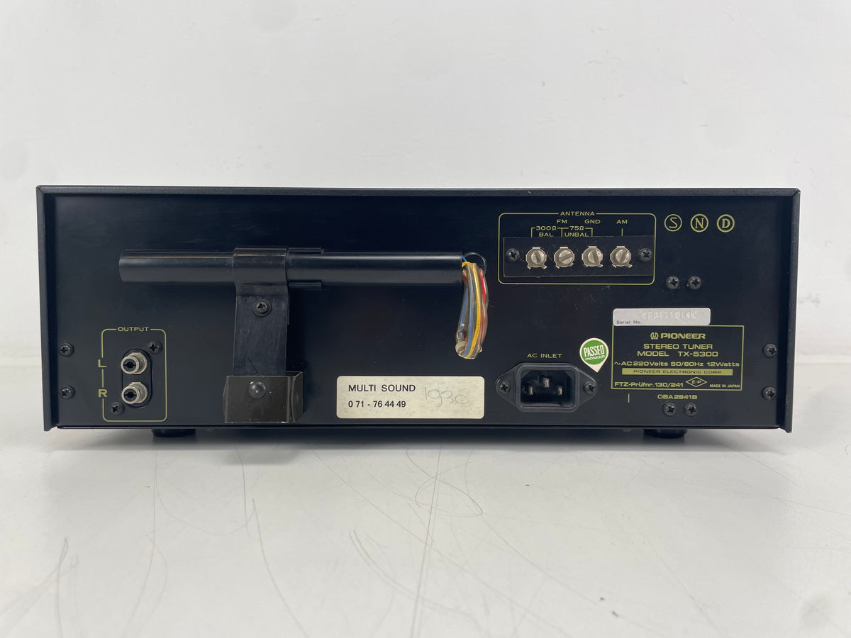 Pioneer – TX-5300 – Vintage AM/FM Stereo Tuner – Serviced (Cleaned)