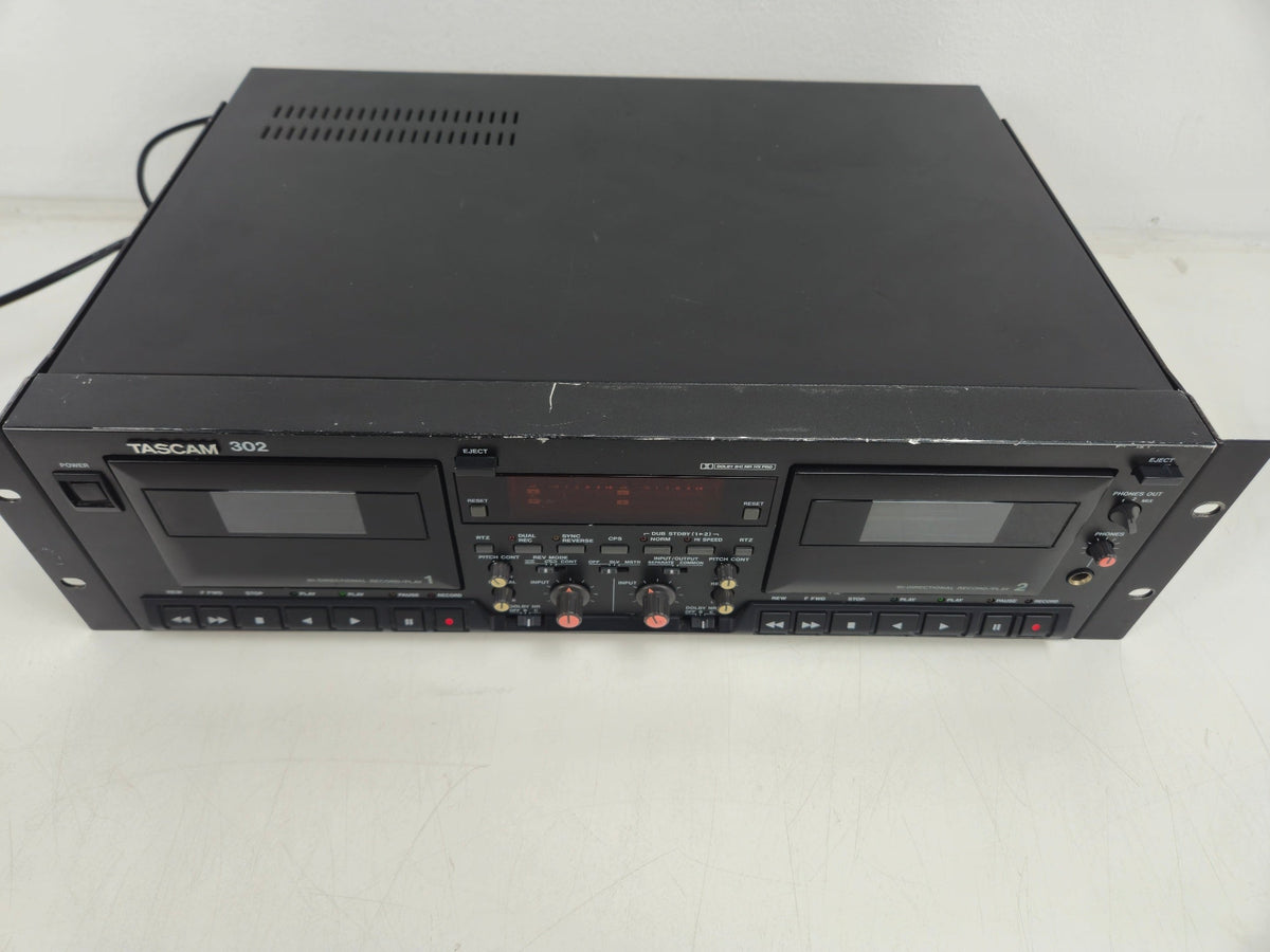 Tascam - 302 - Double Cassette Deck - New belts - 19'' fame