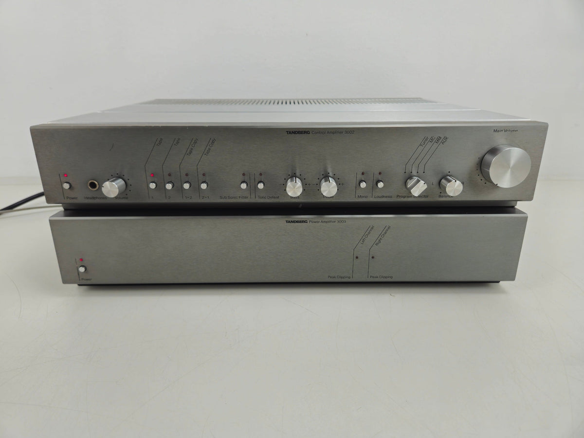 Tandberg - 3002 Control Amplifier - 3003 Power Amplifier - Set - Fully Serviced