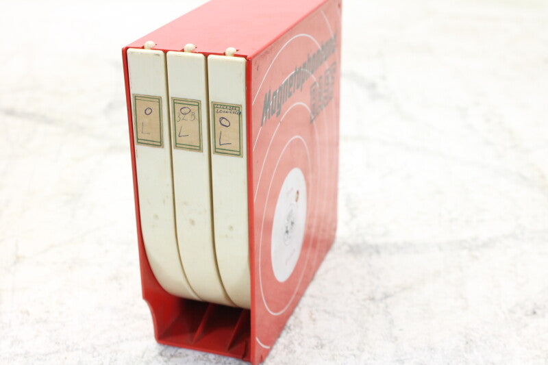 BASF magneetband 1/4" spoelband 5¾" in plastic 3-box GEBRUIKT