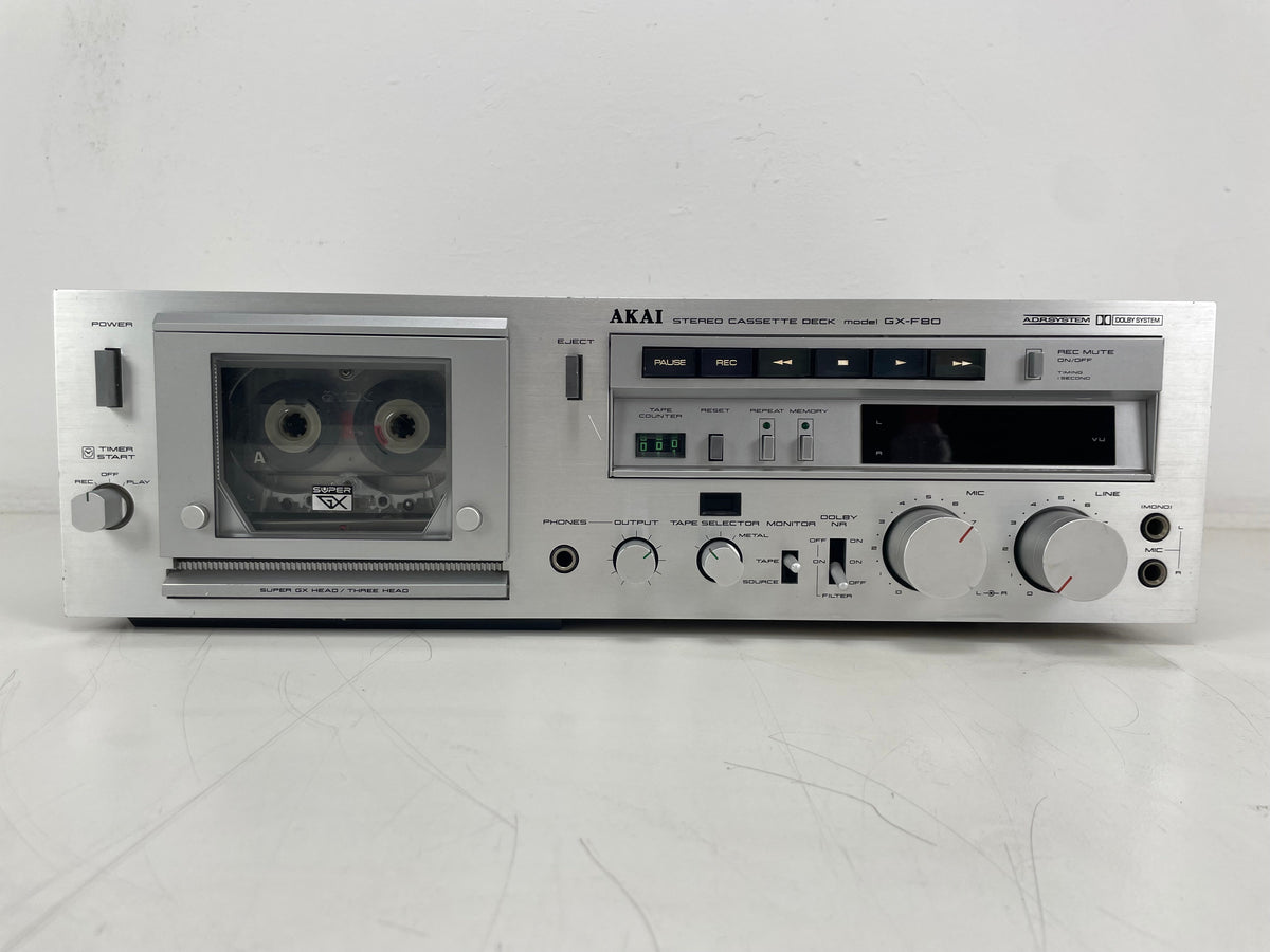 Akai - GX-F80 - Stereo Cassette Deck - GX-Head - 3-Head - Serviced