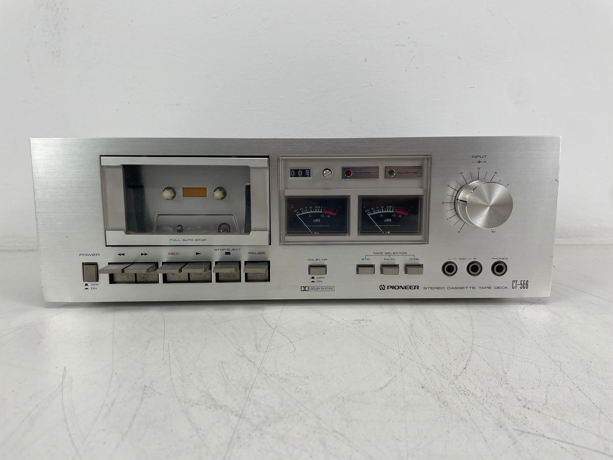 Pioneer - CT-506 - Stereo Cassettedeck - 2-Kops - Gereviseerd (Gerepareerd/Nieuwe Snaren)