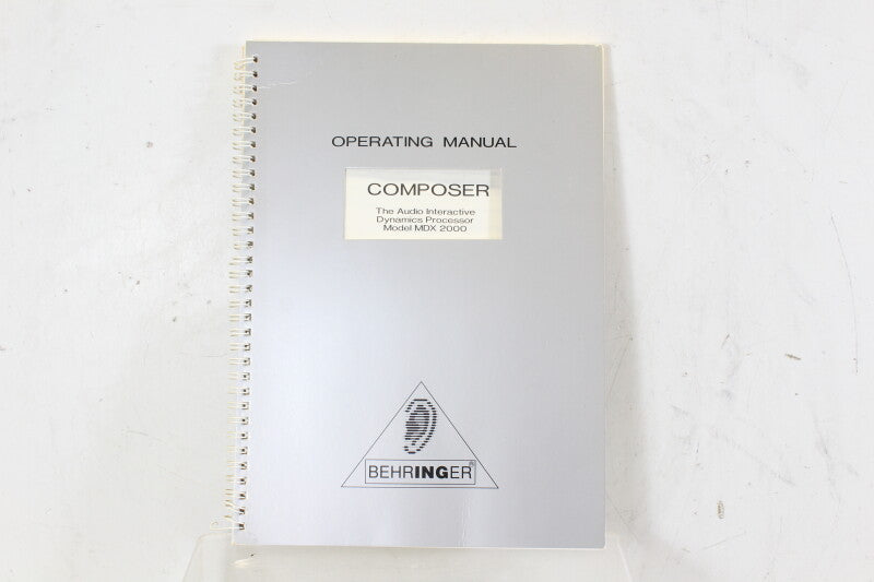 Behringer Composer MDX2000 Dynamics Processor met gebruikershandleiding