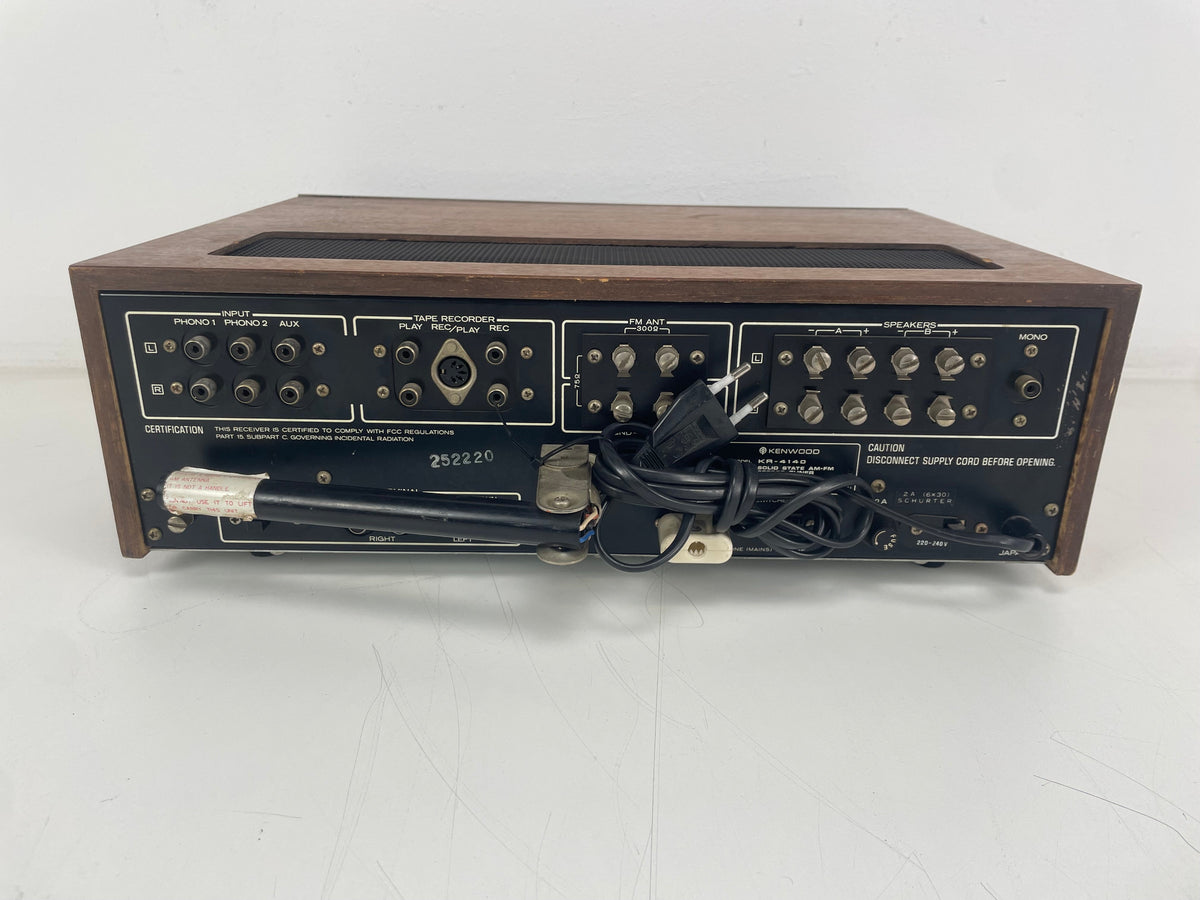Kenwood - KR4140 - Stereo Receiver - Serviced (LED Installed/Recapped)