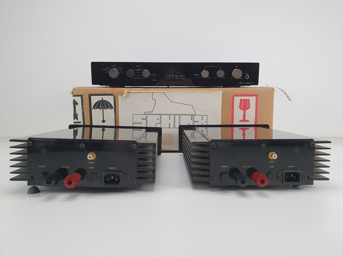 Sphinx Project 2 MK1 Pre amplifier (in box) - Project 12 MONO Power amplifier 2x