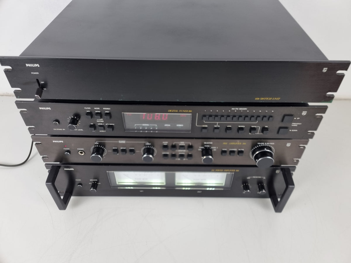 Philips 070 schakelunit - 180 tuner - 280 voorversterker - 380 DC-eindversterker - volledig nagekeken set