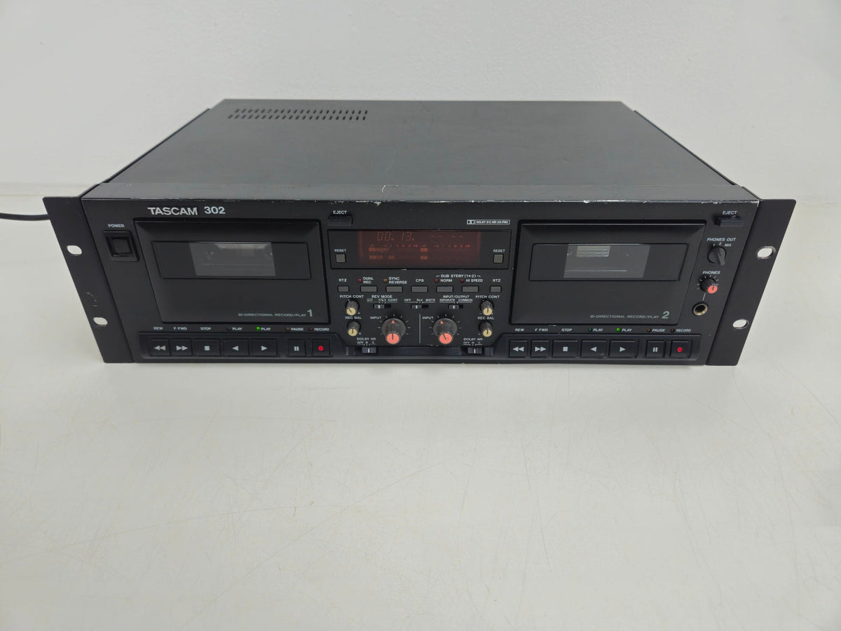 Tascam - 302 - Double Cassette Deck - New belts - 19'' fame