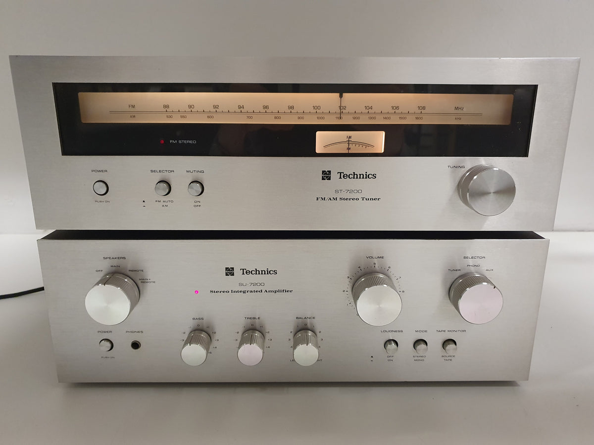 Technics ST-7200 Tuner - SU-7200 Geïntegreerde versterker - Mooie set - Nieuwe lampjes