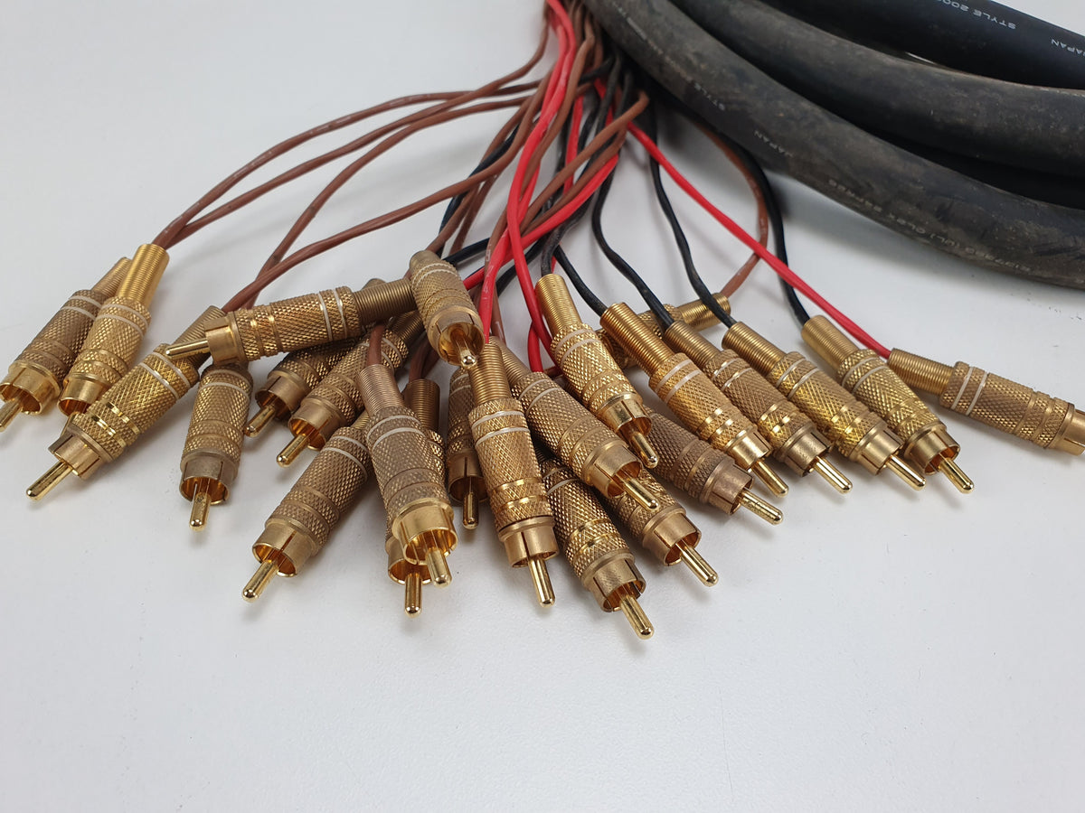 Mogami 2936 24-aderige multikabel - RCA naar mono jack - ca. 5 m - hoogwaardige studiokabel