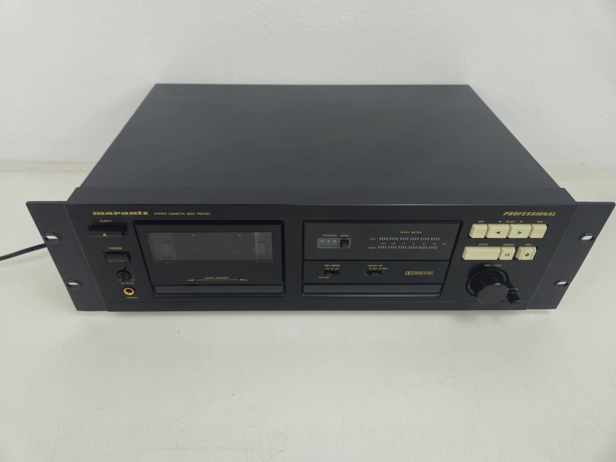 Marantz - PMD 501 - Cassettedeck - Nieuwe snaren - Rackmontage