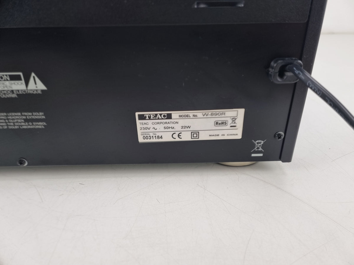 TEAC W-890R Double Auto Reverse Cassette Deck