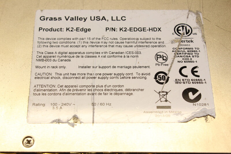 Grass Valley K2 Edge geïntegreerde playoutserver (nr. 4)