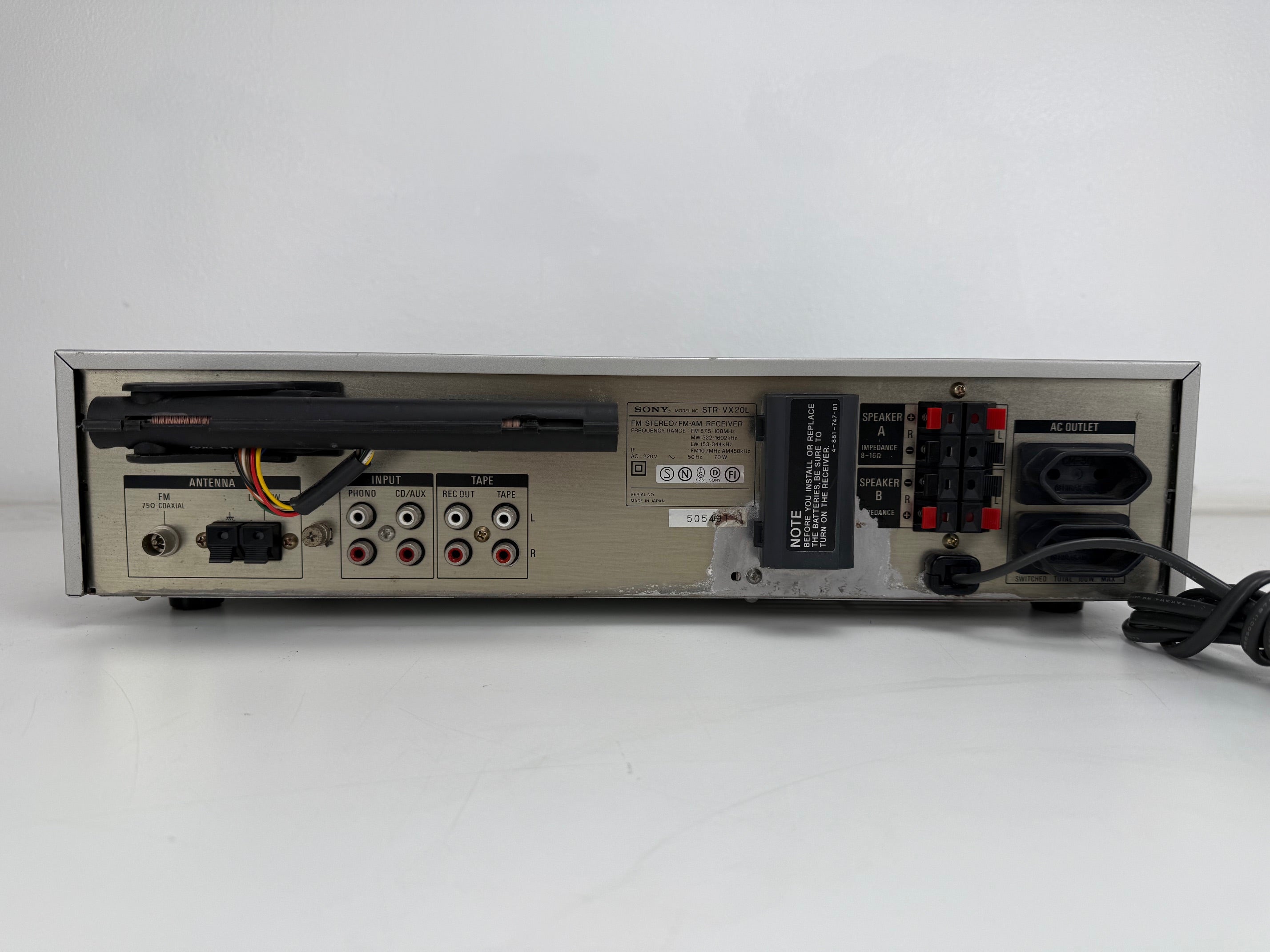 Sony STR - VX20L FM Stereo / FM - AM-ontvanger - Licht onderhoud uitgevoerd