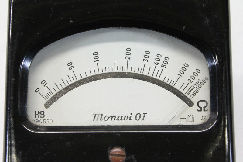 Hartmann & Braun Monavi 01 - Kleine Ohmmeter in leren tas