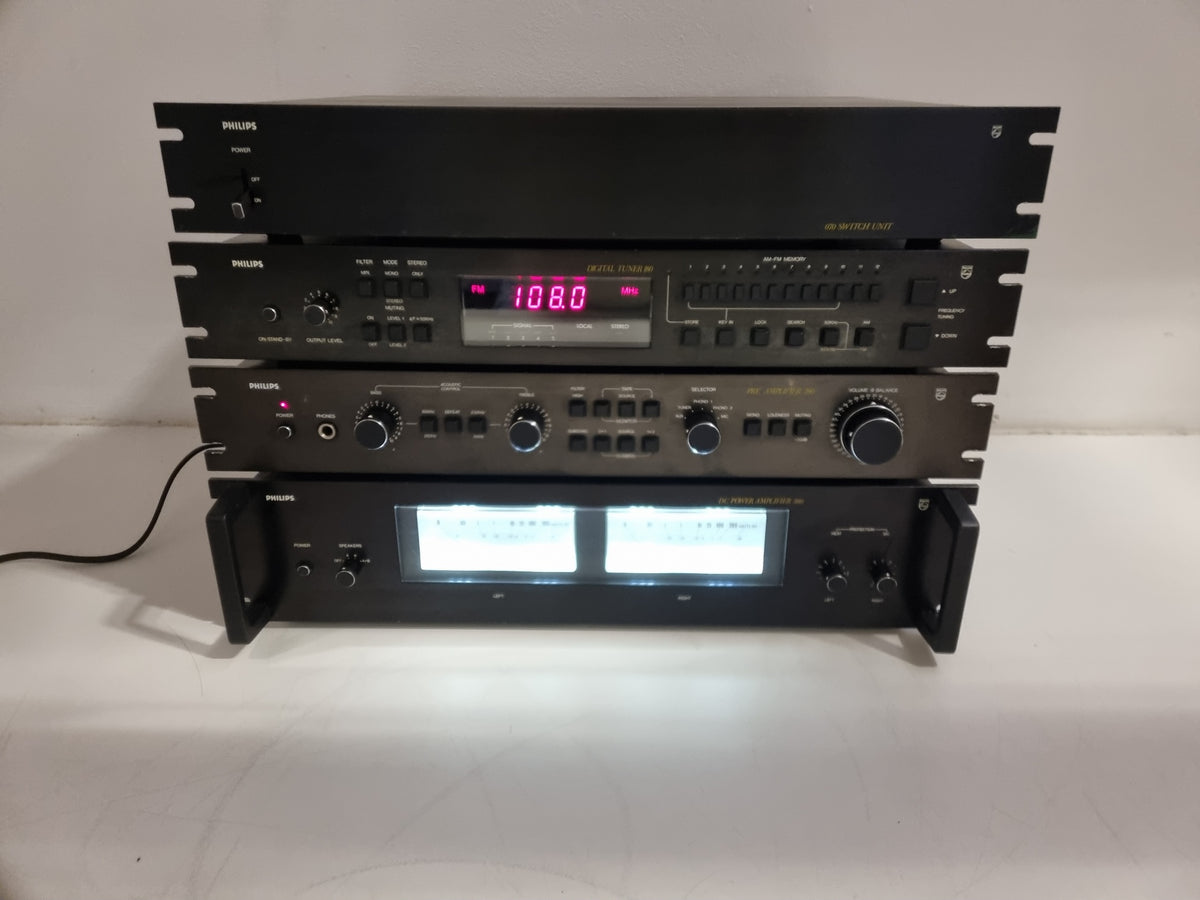 Philips 070 Switch Unit  - 180 TUNER - 280 Pre amp - 380 DC Power Amp -  Serviced set