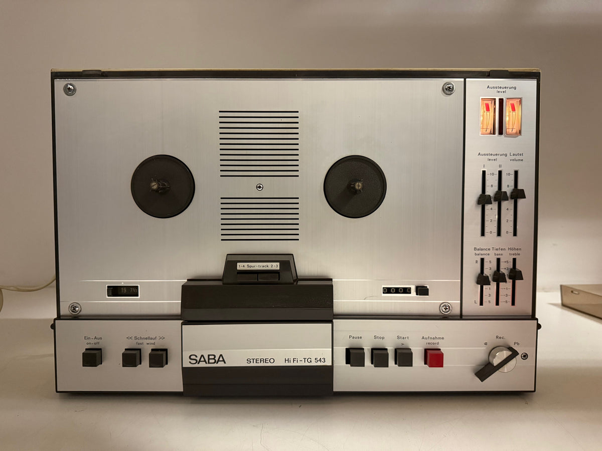 SABA TG-543 Stereo 1/4" 18CM Cassettedeck - Wordt verkocht zoals hij is