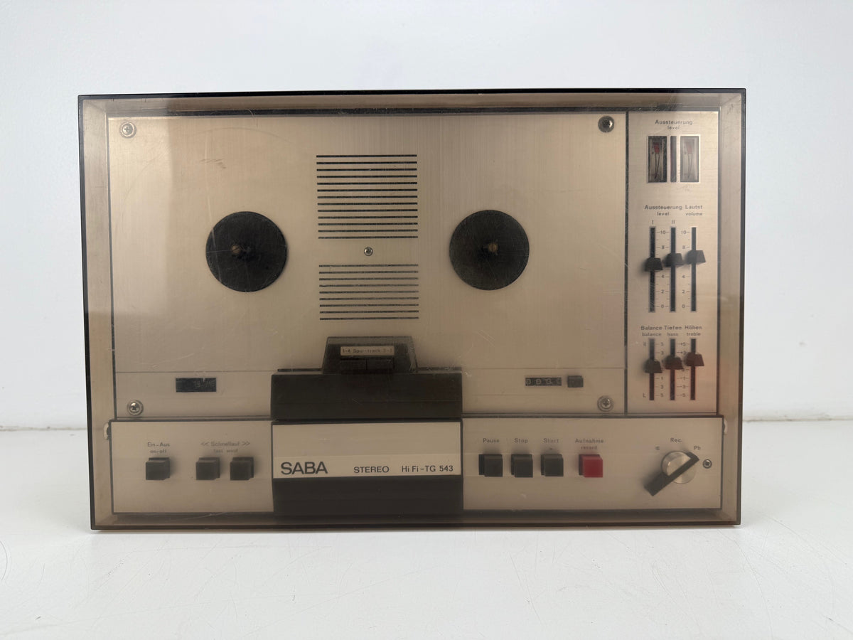 SABA TG-543 Stereo 1/4" 18CM Cassettedeck - Wordt verkocht zoals hij is