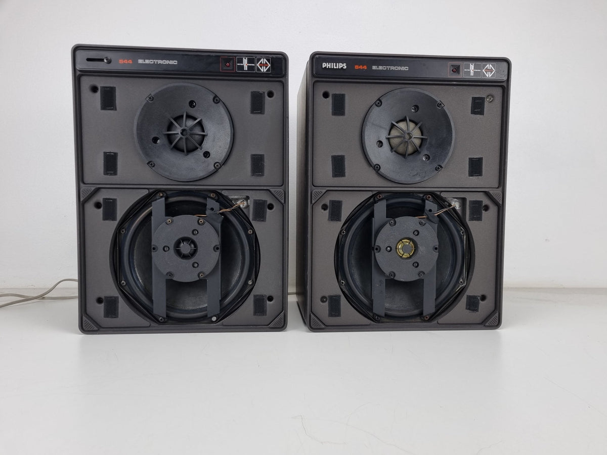 Philips 544 MFB elektronische actieve boekenplankspeakers - Gedeeltelijk gereviseerd
