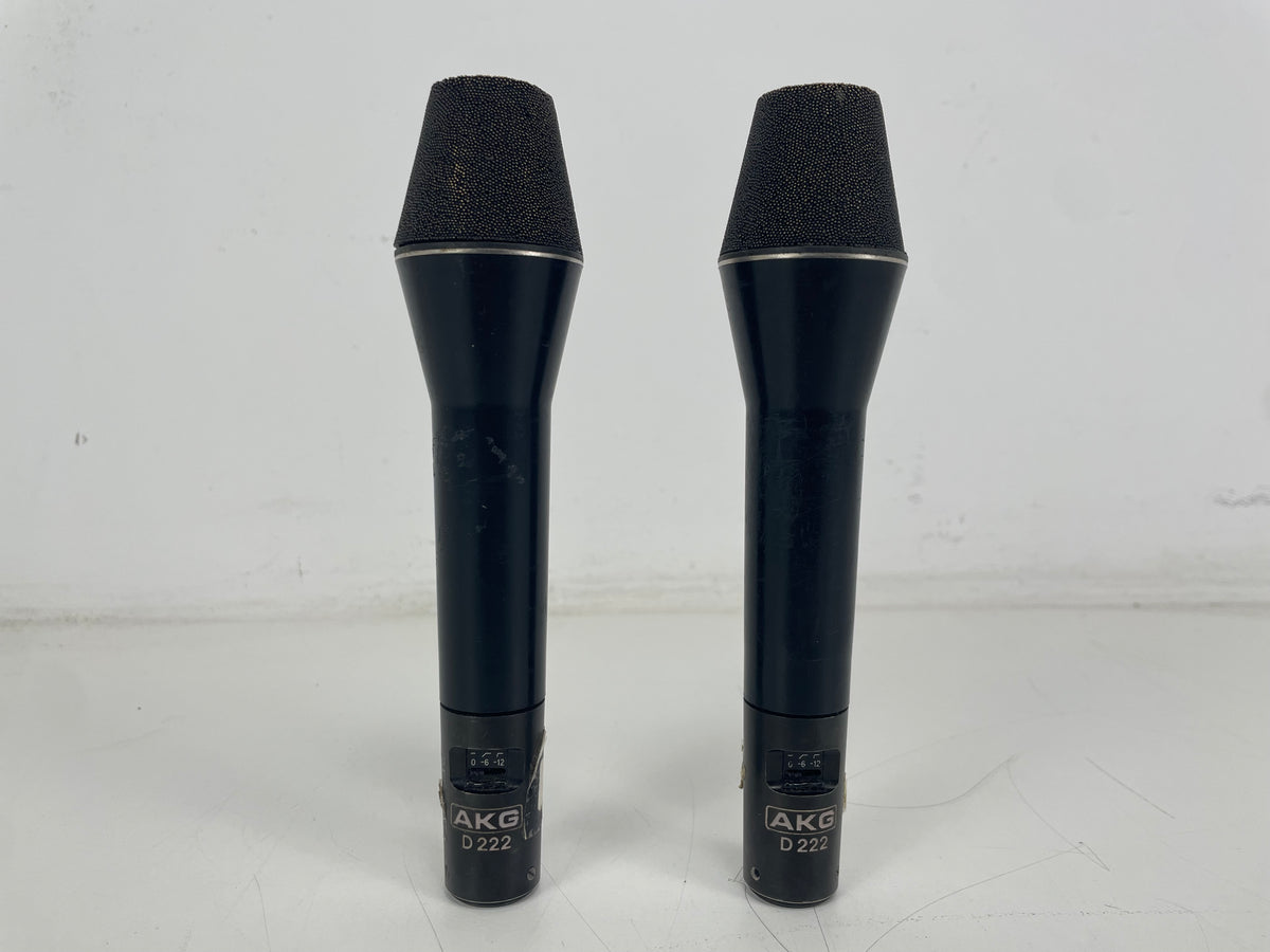 AKG - D222 - TWOWAYCARDIOID® Dynamic Microphone - Matched Pair - 1 Broken Grill - Inc. Specs/FQ-Sheet