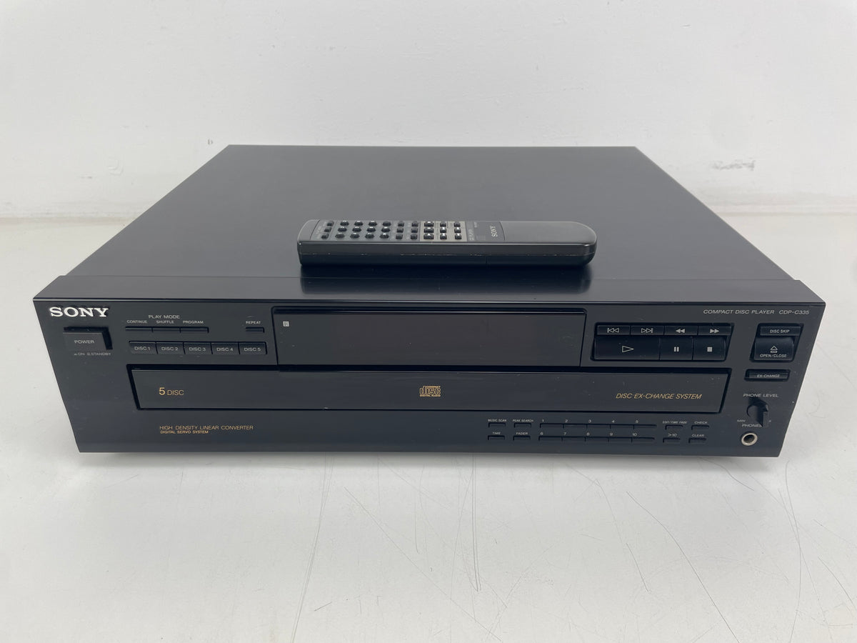 Sony - CDP-C335 - 5 Disc - Compact Disc Player - Inc. Remote - Fully Working (Rare)