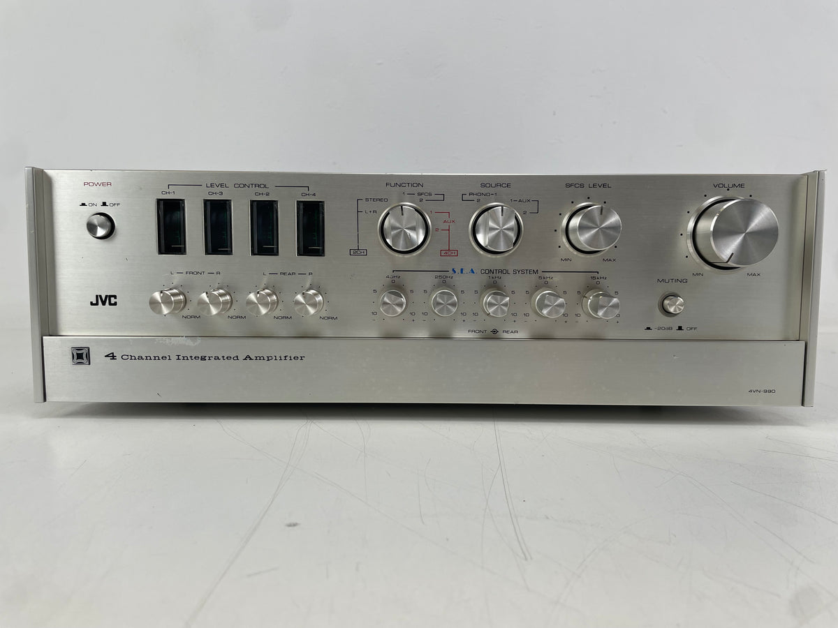 JVC – 4VN-990 – 4-Channel Integrated Amplifier – Serviced (New scale lights)