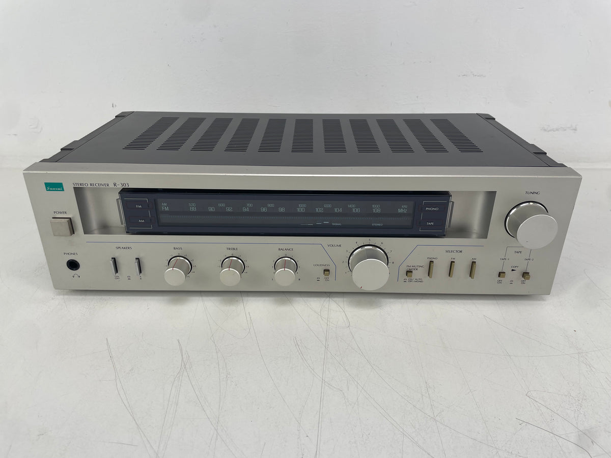 Sansui – R-303 – AM/FM Stereo Receiver – Serviced (Cleaned) – Original Box