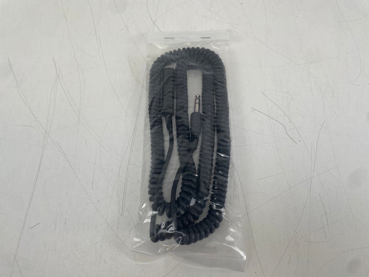 6.35mm Stereo Jack Extension Cable – Male to Female – 2.5 Metres – Coiled – New Old Stock