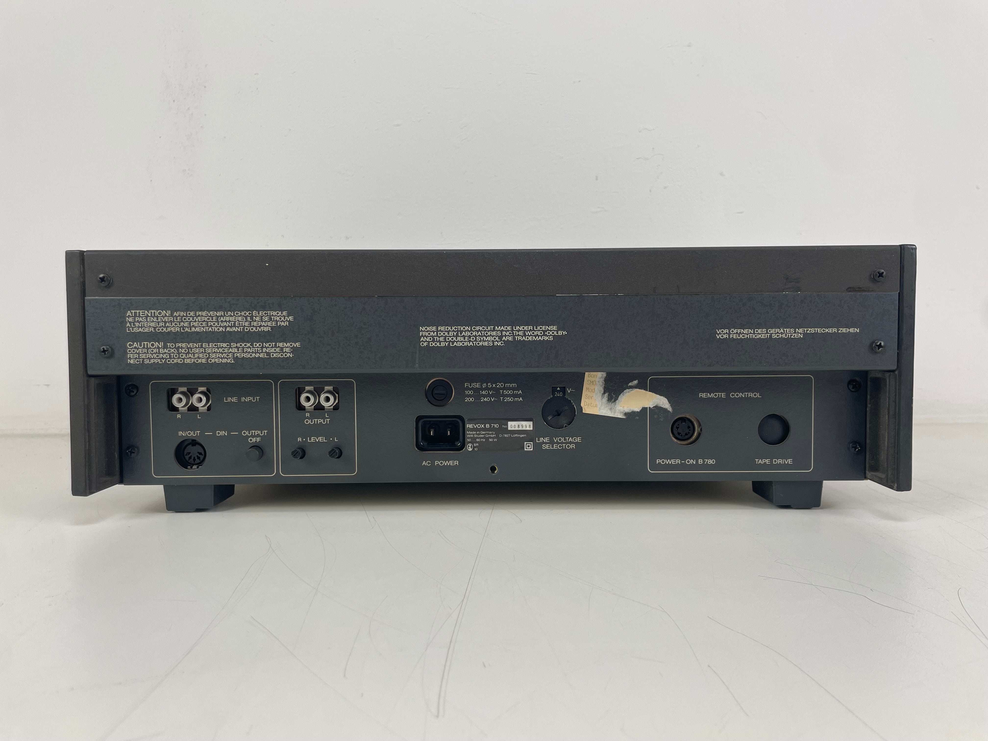 Revox (Studer) - B710 MKI-  Cassette Tape Deck - Serviced/Recapped