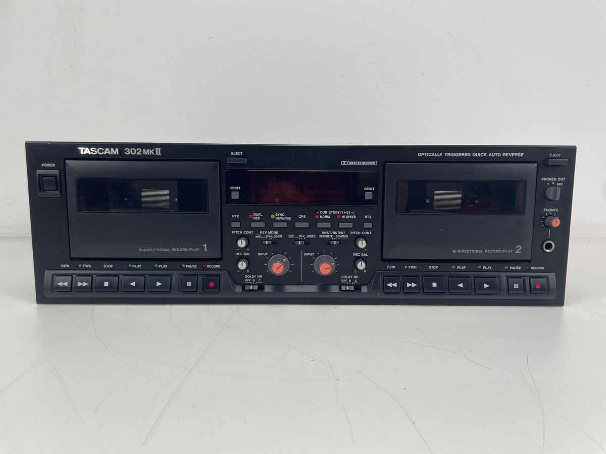 Tascam - 302 MK2 - Double Cassette Deck - 2-Head